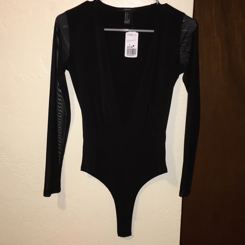 Sexy black forever 21 body suit